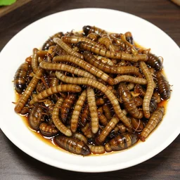 a delicious plate of insects and worms