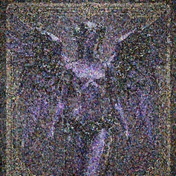 a beautiful purple and black 3 d geometrically printed mannequin with angel wings!! in the style of a geisha demon, chrome roses!! dripping black iridescent liquid, winged victory, moody, dramatic, introspective, 4 k, trending on artstation, photorealistic, volumetric lighting, octane render, tarot card with ornate border frame h - 1 0 2 4