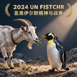 goats eating a penguin