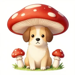 dog mushroom artwork symmetrical by naoto hattori