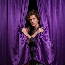 hyperrealistic and the silken, sad, uncertain rustling of each purple curtain thrilled me - - filled me with fantastic terrors never felt before, cinematic lighting, cedric peyravernay maciej kuciara, medium shot, ground angle, uhd 8 k, shallow depth of field