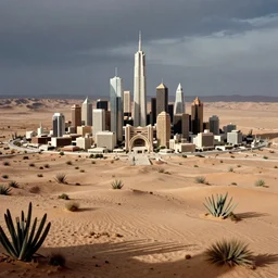 film still of gigantic city in a succulent desert, by Étienne-Louis Boullée, ektachrome  full-HD