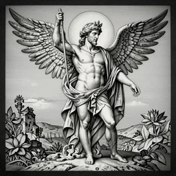 medieva occutl etching, very detailed, of the spirit of jupiter