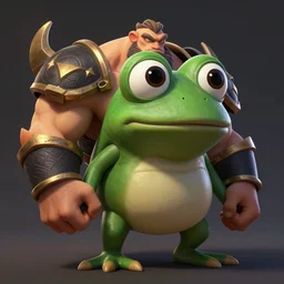 consept art of rammus as pepe the frog from league of legends, au naturel, hyper detailed, digital art, trending in artstation, cinematic lighting, studio quality, smooth render, unreal engine 5 rendered, octane rendered, art style by riot and klimt and nixeu and ian sprigger and wlop and krenz cushart and