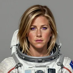 Portrait of very very very very very very beautiful Nicole Aniston, spacesuit, purple eyes, intricate, elegant, highly detailed, digital painting, artstation, concept art, smooth, sharp focus, illustration, art by artgerm and greg rutkowski and alphonse mucha
