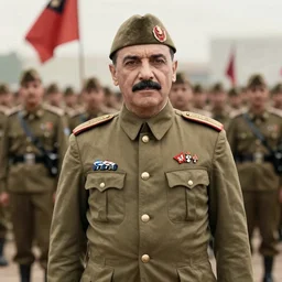 mustafa kemal ataturk will start the salvation war with many soldiers behind photographed by ara guler