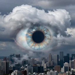 tetrachromacy clouds, and the city. absolutely stunning visualization for the normal human eye.