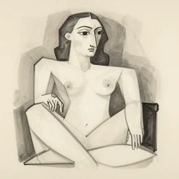 picasso curvy lineart, cubism, soft neutral colors