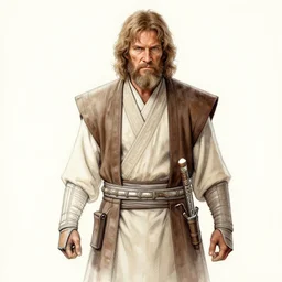 a line drawing of an old jedi knight joe fenton, trending on artstation, realistic rendering