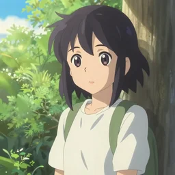 Tonemapped Kurisu Makise by Akihiko Yoshida, Makoto Shinkai, with backdrop of Natural Light