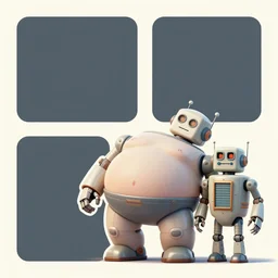 page layout ( ( ( ( ( 1 9 5 0 s retro future android robot fat robot mouse wagon. muted colors., ) ) ) ) ) by jean - baptiste monge,!!!!!!!!!!!!!!!!!!!!!!!!! chrome red