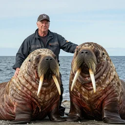 Paul Teutul senior mixed with a walrus from American Chopper