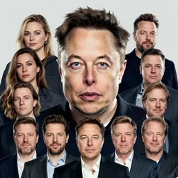 Elon Musk portrait Alena Aenami, Leonid Afremov, Petros Afshar, Noah Bradley, Anton Fadeev, Anato Finnstark, Steve Henderson, Filip Hodas, Mark Keathley, Thomas Kinkade, Phil Koch, Gilbert Williams, Mike Winkelmann, Beeple