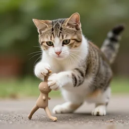 cute cat playing by jean jullien
