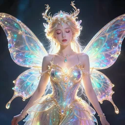 portrait of fairy princess, beautiful, attractive, glowing, ornate and intricate, jaw dropping, dynamic lighting, colorful, fairy tale, intricate and detailed, 4 k octane render closed eyes