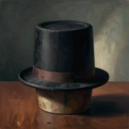 highscraper in the form of cylinder hat, by rene magritte