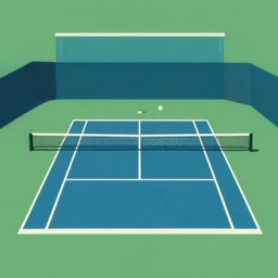 simplistic 6 0 s art of tennis court