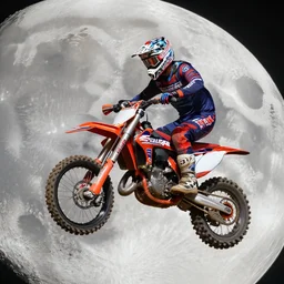 motocross, on the surface of the moon