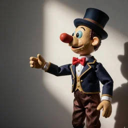 hyper realistic photography of ventriloquist puppet, scott radke