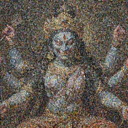 A cinematic closeup portrait of the colossal Indian Hindu demon Satan goddess of death, by Rembrandt van Rijn, by Wayne Barlowe, by Paul Lehr, by Bruce Pennington, by Zdzisław Beksiński, oil on canvas, masterpiece, trending on artstation, featured on pixiv, cinematic composition, dramatic pose, beautiful lighting, sharp, details, details, hyper-detailed, no frames, 8K