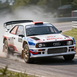 epic audi quattro s1 rally race, high definition, high detail, art, cinematic,