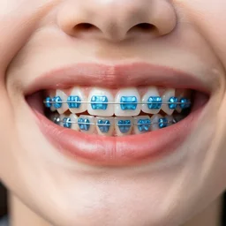 blue teeth braces