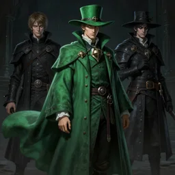 An elegant portrait of a green plague doctor by Greg Rutkowski, Dan Mumford, Christophe Vacher, Bloodborne, 4k photorealistic, volumetric lighting, HD, high details, dramatic, beautiful flowing fabric, dark atmosphere, trending on artstation