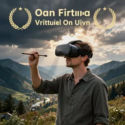 an artist painting with virtual reality