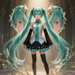 amazing masterclass symmetrical portrait of hatsune miku, hearthstone splash art, deiv calviz, splash art, natural light, elegant, intricate, fantasy, atmospheric lighting, by greg rutkowski, hearthstone splash art, hd wallpaper, ultra high details, cinematic composition, professional unique master piece, anatomically proportional & perfect