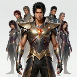 full body portrait of avan jogia as a thunder magical star guardian. detailed face, concept art, intricate, highly detailed 8 k, smooth, sharp focus, handsome and aesthetic shape of face and body, artgerm, artstation, art by zexi guo and nira and junpei suzuki and gharliera and rinotuna