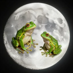 frogs on the moon