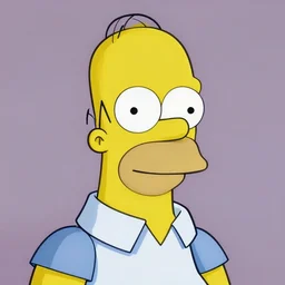 geometrical portait of homer simpson by george tooker, by wain louis