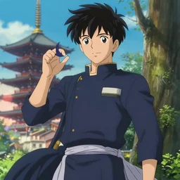 tobey maquire as anime character, kyoto animation, magical