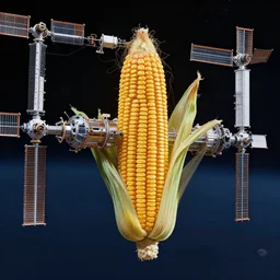 loom made of corn on a space station, hyperrealism, vibrant color scheme, highly detailed, in the style of romanticism, cinematic, artstation, moebius, greg rutkowski
