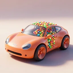 Kelloggs fruity pebbles concept car, unreal engine 5 render