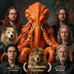 biometric zoological portrait of orange cthulhu by kuldar leement and ruan jia and brad rigney and micha karcz and brad rigney