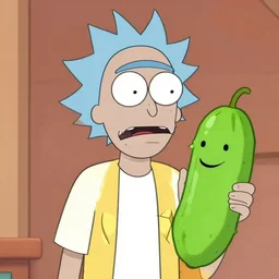 pickle rick, rick sanchez as a pickle, detailed portrait