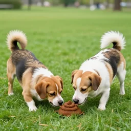 doggos mating in the park, eating poo, cute