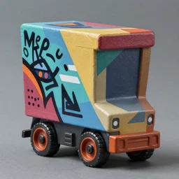 Mr Driller Vinyl Toy by Sachin Teng, asymmetrical, Organic Painting , Matte Painting,  geometric shapes, hard edges, graffiti, street art,:2 by Sachin Teng:4