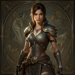 a gaming screenshot still portrait of aubrey plaza in tomb raider, deep focus, d & d, fantasy, intricate, elegant, highly detailed, digital painting, artstation, concept art, matte, sharp focus, illustration, dark fantasy style art, hearthstone, art by artgerm and greg rutkowski and alphonse mucha