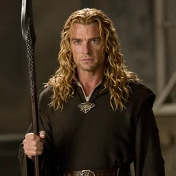 film still of tom selleck as legolas in lord of the rings, 4 k