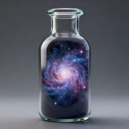 a bottle with universe inside