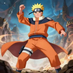 naruto in adulthood. epic, dramatic, digital art, trending on artstation, high quality, highly detailed, wide angle, powerful pose.