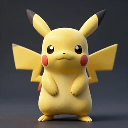 a concrete pikachu
