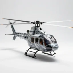 marble helicopter, studio product photography, isolated on a pure white background, centered, entire object in frame, sharp focus, soft studio lighting