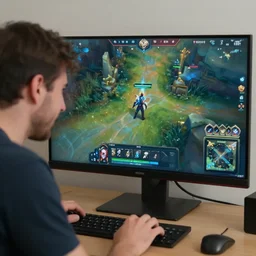 A man crying at his monitor after playing Capture the Gem
