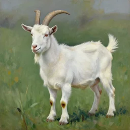 painting of a goat by norman bluhm