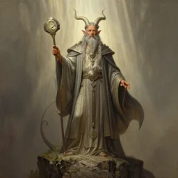 an ultradetailed portrait of robin williams dressed as an djinn druid, standing heroically on top of a cliff, d & d, fantasy, intricate, elegant, highly detailed, digital painting, matte, sharp focus, illustration, god rays, art by john collier and albert aublet and krenz cushart and artem demura and alphonse mucha