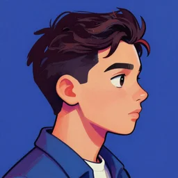 an expressive profile painting of a stereotypical millennial, in the style of an original beeple digital art painting, vaporwave cartoon