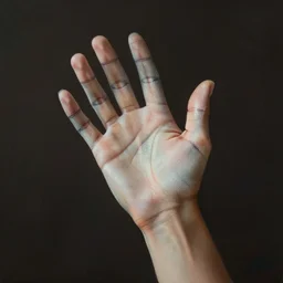 human hand blueprint,
